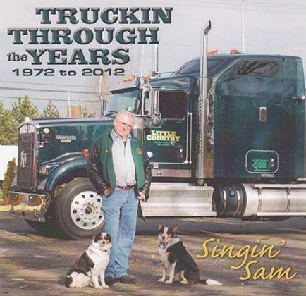 Trucking through the years album cover by Singin Sam 